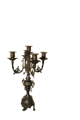 Candelabro da tavolo in peltro 5 braccia